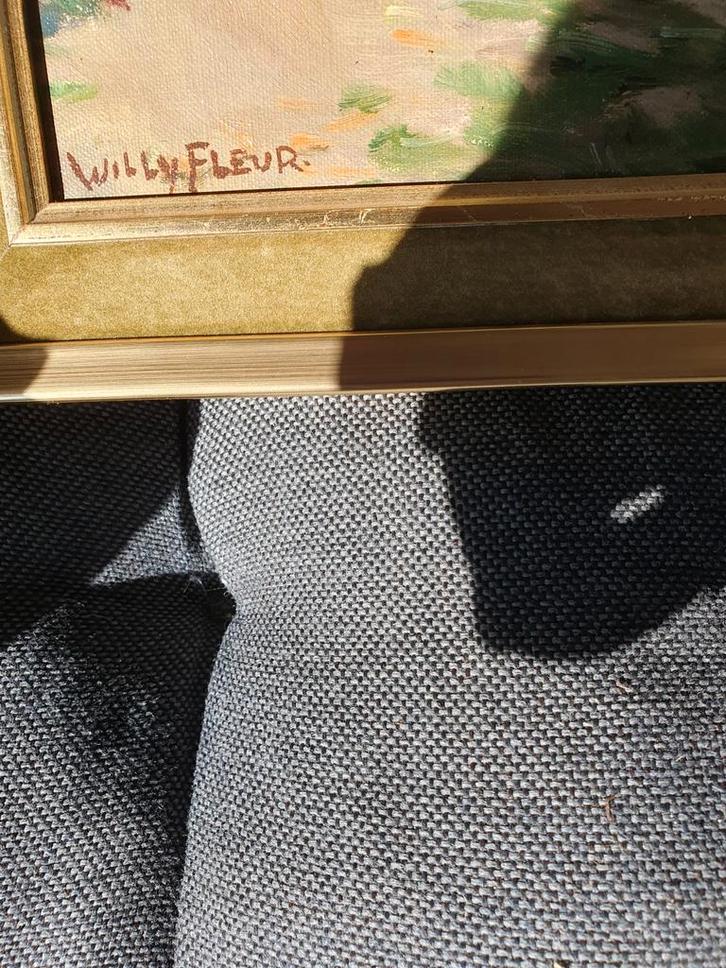 Willy Fleur Schilderij - Tuinlandschap, Antiek en Kunst, Kunst | Schilderijen | Klassiek, Ophalen of Verzenden
