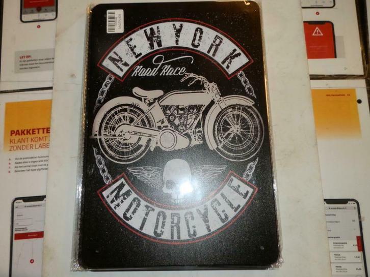 Metalen wandborden Motorcycles, Verzamelen, Merken en Reclamevoorwerpen, Nieuw, Overige typen, Ophalen of Verzenden