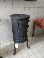 Antiek gietijzeren potkacheltje met kookplaatjes, Ophalen