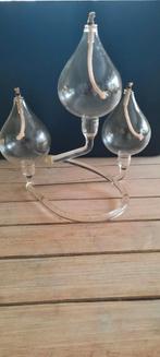 Glazen olielamp, hand geblazen, Huis en Inrichting, Lampen | Wandlampen, Ophalen of Verzenden, Zo goed als nieuw