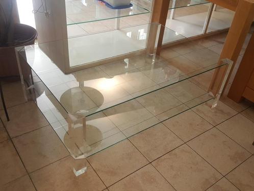 Mooie Glazen Salontafel., Huis en Inrichting, Tafels | Salontafels, Gebruikt, Minder dan 50 cm, 50 tot 100 cm, 100 tot 150 cm