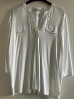 Wit shirt met V hals en 3/4 mouw Bianca mt 46, Bianca, Wit, Maat 46/48 (XL) of groter, Ophalen of Verzenden