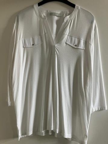 Wit shirt met V hals en 3/4 mouw Bianca mt 46 beschikbaar voor biedingen