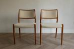 Deense mid century stoelen | Niels O Møller Model 80, Huis en Inrichting, Stoelen, Ophalen, Hout, Twee, Overige kleuren