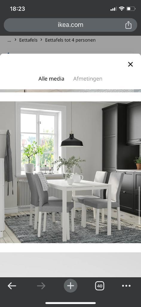 Eettafel wit IKEA nieuw in doos, Huis en Inrichting, Tafels | Eettafels, Nieuw, 50 tot 100 cm, Rechthoekig, Ophalen