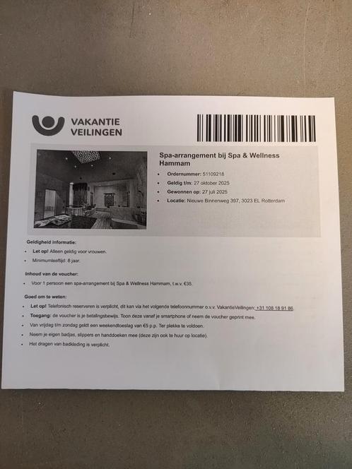 2 vouchers voor Spa -Arrangement bij Spa Wellness Hammam, Tickets en Kaartjes, Kortingen en Cadeaubonnen, Twee personen, Spa of Sauna