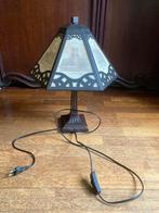 Nijmegen schemerlamp met zes glazen panelen - hoogte: 45 cm, Huis en Inrichting, Lampen | Tafellampen, Ophalen, Gebruikt, Glas