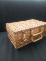 Vintage rieten koffertje, Ophalen of Verzenden, Rechthoekig, Riet
