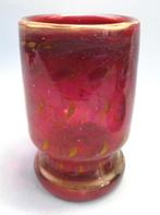 Glazen vaas Erwin Eisch  met pauwenoogdecor, Antiek en Kunst, Ophalen of Verzenden