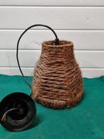 -	Hanglamp gevlochten touw, Huis en Inrichting, Lampen | Hanglampen, Ophalen of Verzenden