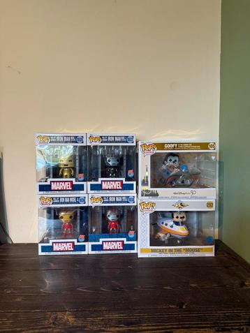 Grote Funko Pop Collectie - Iron Man & Disney Rides beschikbaar voor biedingen