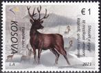 KOSOVO 2 - Dieren: zoogdieren (edelhert), Ophalen of Verzenden, Postfris, Dier of Natuur