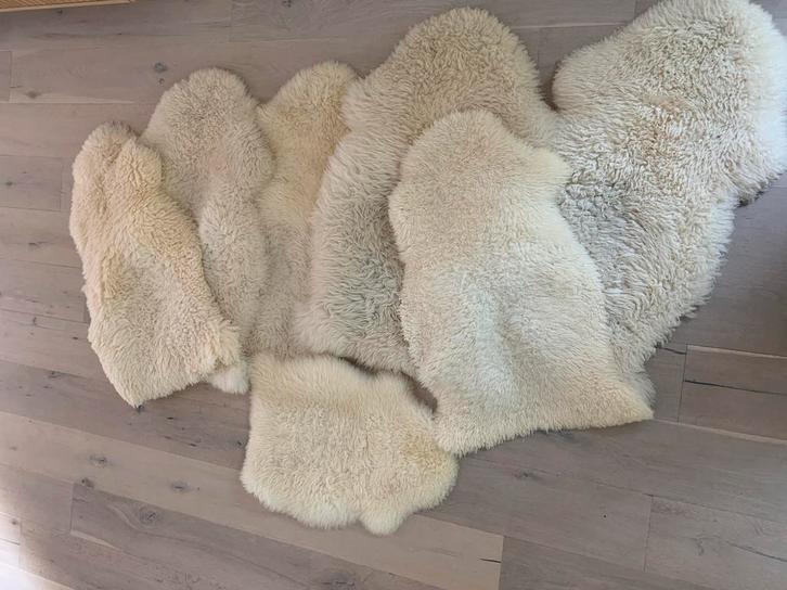 6x schapenvachten IKEA LUDDE en 1x IKEA SKOLD, Huis en Inrichting, Woonaccessoires | Plaids en Woondekens, Gebruikt, Ophalen of Verzenden