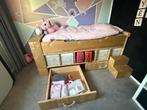 Halfhoogslaper met veel opbergruimte + matras, Ophalen, 85 tot 100 cm, Gebruikt, Hoogslaper of Stapelbed