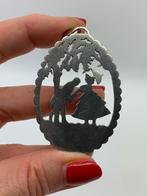 T637 Prachtige 800 zilveren hanger verliefd, Sieraden, Tassen en Uiterlijk, Antieke sieraden, Ophalen of Verzenden, Zilver, Hanger