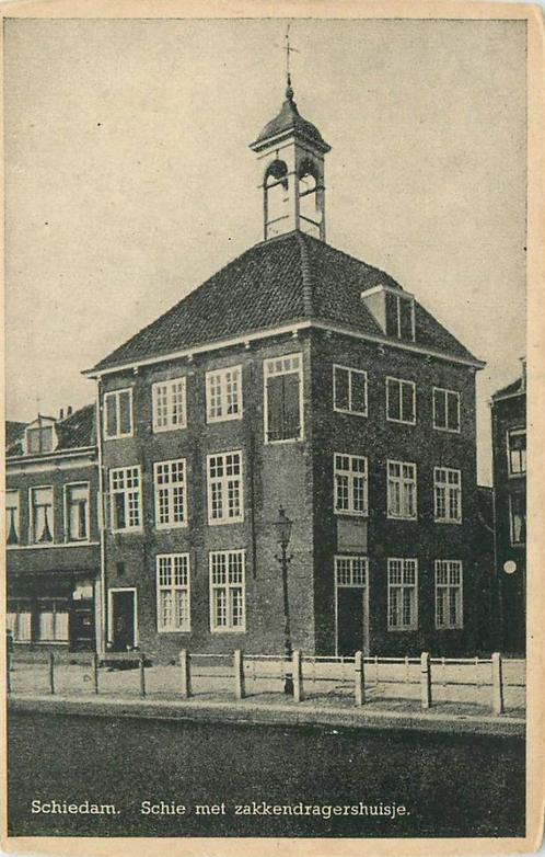 (388-534-007) Schiedam Schie met Zakkendragershuisje, Verzamelen, Ansichtkaarten | Nederland, Zuid-Holland, Verzenden