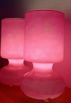 Vintage Ikea Lykta tafellamp/mushroom/glass lamp >pink kleur, Ophalen, Gebruikt, Scandinavische vintage   /paddenstoel lamp, Minder dan 50 cm