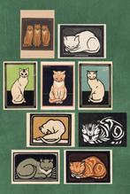 Katten – Julie de Graag – set van 9 kunst kaarten A4, Minder dan 50 cm, Info@olphy.nl, Nieuw, Ophalen of Verzenden