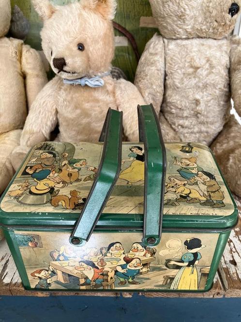 Lunchbox mickey mouse / sneeuwwitje en de zeven dwergen, Antiek en Kunst, Curiosa en Brocante, Ophalen of Verzenden