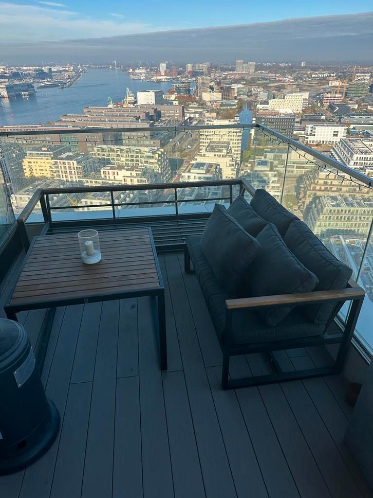 Loungeset in Zeer Goede Staat, Tuin en Terras, Tuinsets en Loungesets, Zo goed als nieuw, Loungeset, Hout, 3 zitplaatsen, Bank