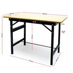 Werktafel | 100 x 60 x 76 cm | Inklapbaar | Zwart, Doe-het-zelf en Verbouw, Nieuw, Inklapbaar, Verzenden