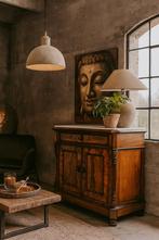 Antieke dressoir commode met marmer blad en mahonie houten k, Huis en Inrichting, Ophalen of Verzenden, 25 tot 50 cm, 100 tot 150 cm