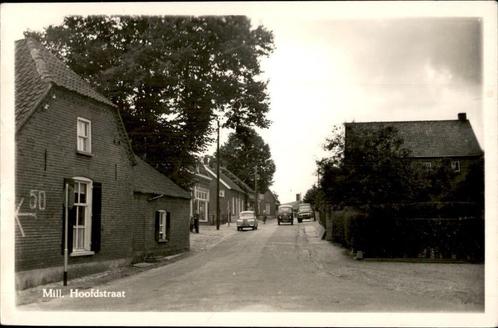 Mill Hoofdstraat st 1959, Verzamelen, Ansichtkaarten | Nederland, Gelopen, Noord-Brabant, 1940 tot 1960, Ophalen of Verzenden