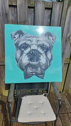 Kunst Engelse Bulldog op aluminium hond, Ophalen of Verzenden