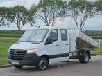MERCEDES-BENZ SPRINTER 514 dub.cab kipper mbux!, Auto's, Bestelauto's, Gebruikt, Euro 6, 143 pk, Wit