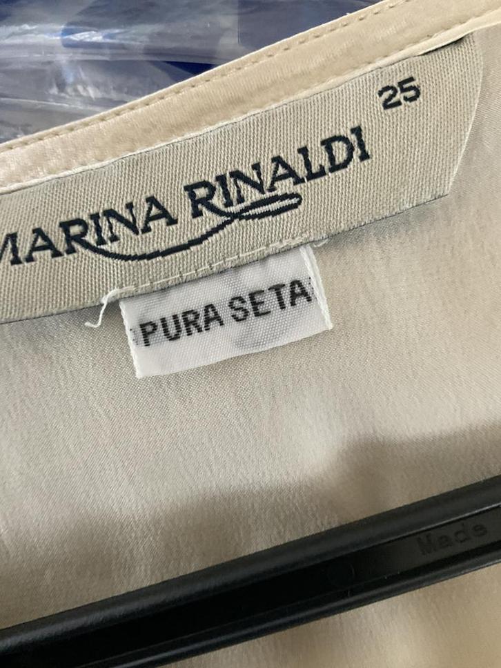 ZEER MOOIE ZIJDE BLOUSE MARINA RINALDI (42/44), Kleding | Dames, Blouses en Tunieken, Zo goed als nieuw, Verzenden