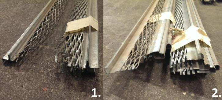 Ripstaal Stucstopprofiel, Doe-het-zelf en Verbouw, Plinten en Afwerking, Nieuw, Ophalen