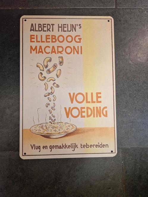 Albert heijn's elleboog macaroni reclamebord, Verzamelen, Merken en Reclamevoorwerpen, Nieuw, Reclamebord, Ophalen of Verzenden