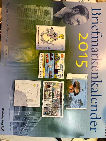 Kalender met Duitse postzegels, 2015 Duitse Bundespost beschikbaar voor biedingen