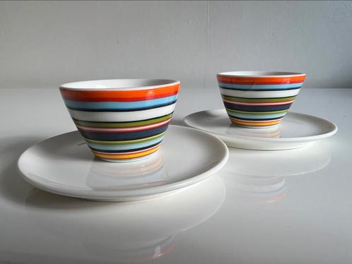 2 Rörstrand Iittala Origo Eierdop Schotel Oranje Häberli, Huis en Inrichting, Keuken | Servies, Nieuw, Overige typen, Overige stijlen