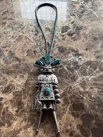 Zuni Hoop Dancer Kachina Bolo Tie – Sterling Silver, Ophalen of Verzenden, Zo goed als nieuw, Met edelsteen, Zilver