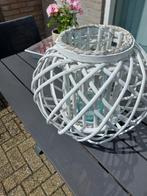 Groot rieten windlicht, Huis en Inrichting, Woonaccessoires | Kandelaars en Kaarsen, Ophalen of Verzenden, Gebruikt