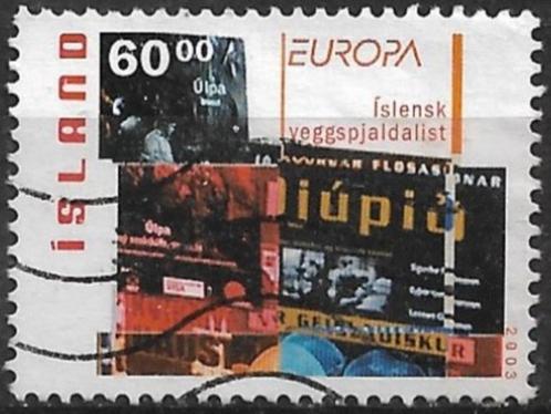IJsland 2003 mi.1038A europazegel AFFICHEKUNST nom.60,00, Postzegels en Munten, Postzegels | Europa | Scandinavië, Gestempeld