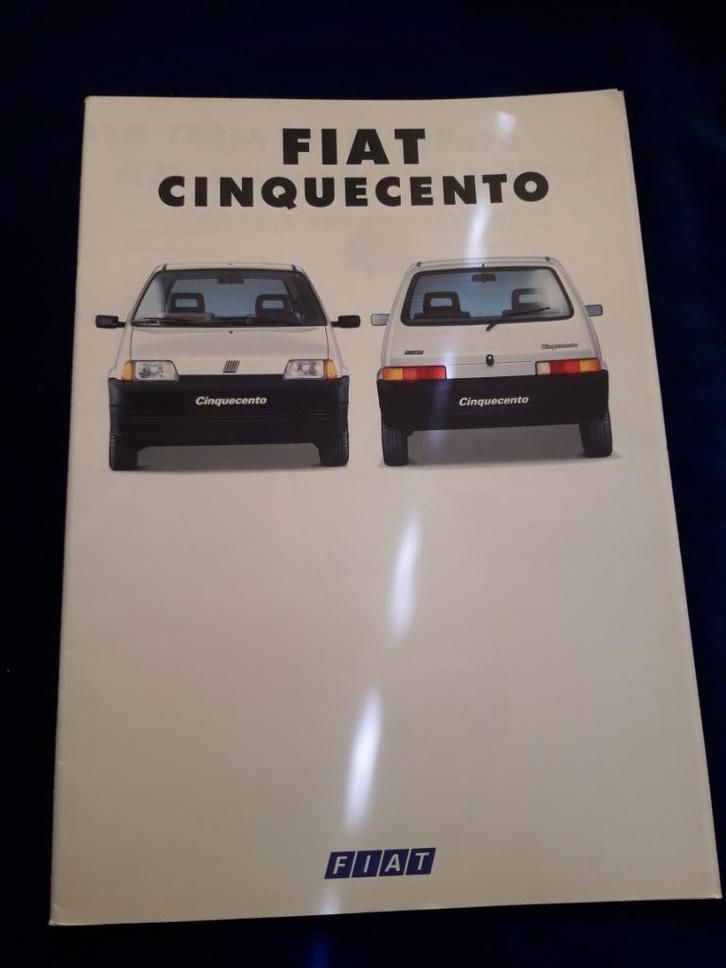 folder Fiat Cinquecento  PLUS Elettra - 1993 – Duits, Boeken, Auto's | Folders en Tijdschriften, Zo goed als nieuw, Overige merken