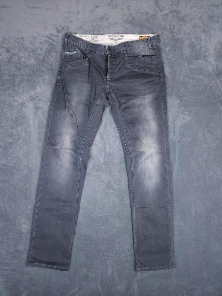 PME Legend Aviator Broek W36 L36 Grijs Straight Fit Jeans, Kleding | Heren, Spijkerbroeken en Jeans, Zo goed als nieuw, W36 - W38 (confectie 52/54)