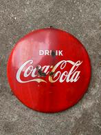 Emaille Coca Cola button reclame bord , jaren 50
