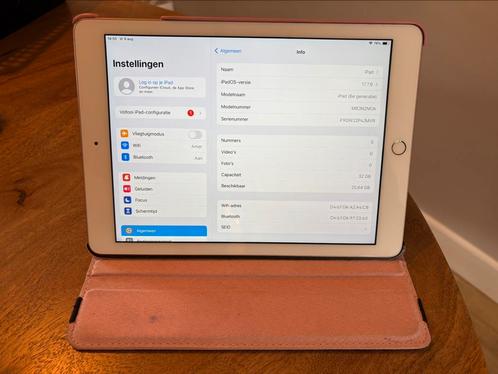 Apple iPad 6 2018 32GB Rosé Goud met doos IOS17.7.9, Computers en Software, Apple iPads, Zo goed als nieuw, Apple iPad, Wi-Fi