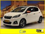 Peugeot 108 1.2 Puretech Cabriotop Roland Garros Camera Airc, Voorwielaandrijving, Stof, Gebruikt, Zwart