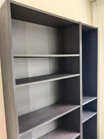 2 stuks Billy boekenkasten zwart 80x28x202 en 40x28x202 - afbeelding 4
