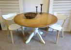 Prachtige landelijke ronde eiken eettafel 120 cm, Ophalen, ?, Zo goed als nieuw, Vijf personen of meer