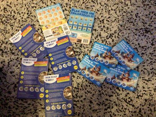 10 kaarten vol met OUDE ZEGELS * LIDL en A-H, Hobby en Vrije tijd, Spaarzegeltjes, Zegels, Bonnen of Punten, Ophalen of Verzenden
