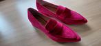 Fuchsia roze fluwelen instappers, Instappers, Ophalen of Verzenden, Zo goed als nieuw, Roze
