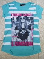 D-Zine Jeans T-shirt turquoise maat 104 shirt Fashion addict, Kinderen en Baby's, Kinderkleding | Maat 104, Meisje, D-Zine, Ophalen of Verzenden