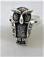Opvallende vintage ring uil,  925 zilver.  (7928-3386), Ophalen, 18 tot 19, Zo goed als nieuw, Dame