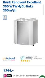 Woonhuis ventilatie WTW Brink renovent excellent 300, Ophalen, Nieuw, Ventilator en Afzuiger