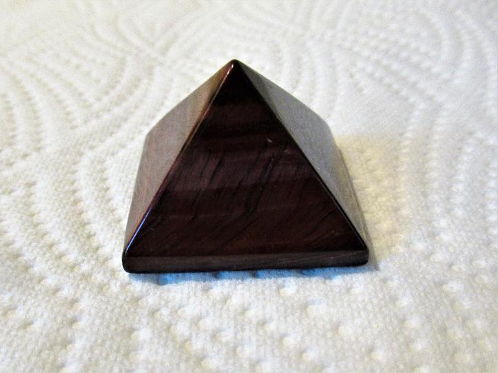 Mooie Piramide van edelsteen Tijgeroog: bruin, 3,5x3,5x3cm, Sieraden, Tassen en Uiterlijk, Edelstenen, Zo goed als nieuw, Verzenden